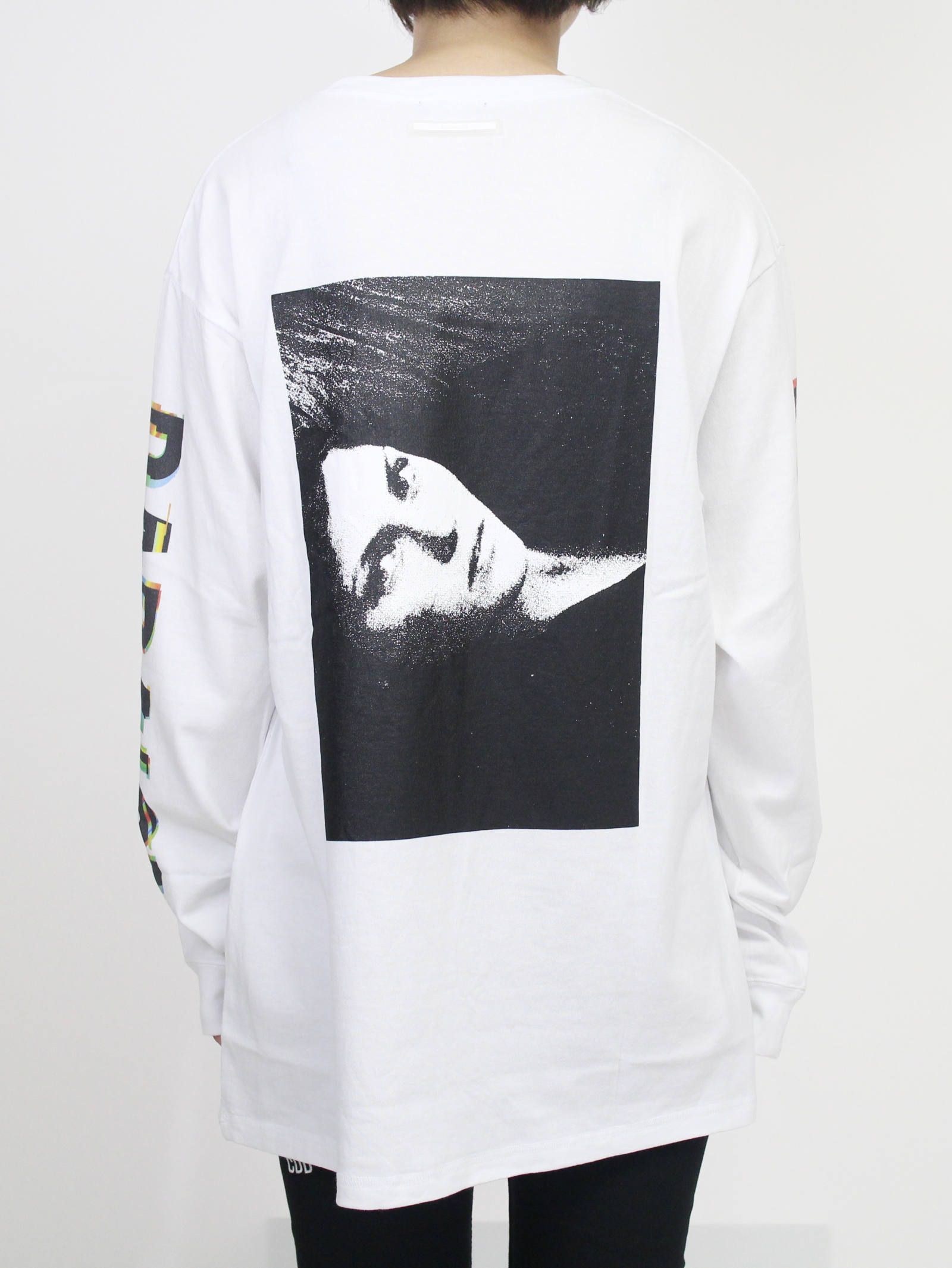 グラフィックプリントロングスリーブT - Graphic Print Long Sleeve Pocket T-shirt WHITE
