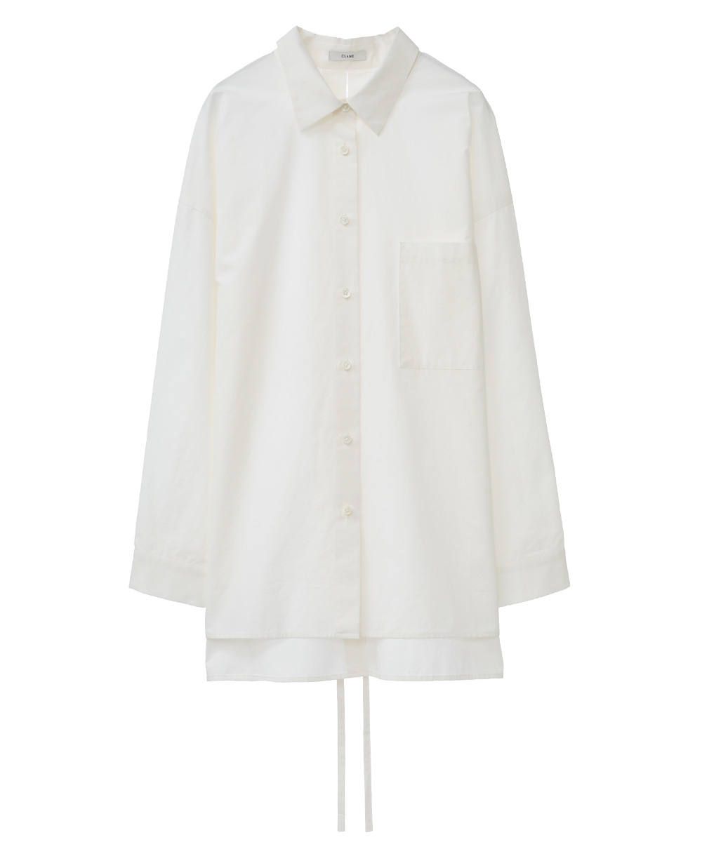 CLANE - バックスリットシャツ - BACK SLIT SHIRT - WHITE | ADDICT WEB SHOP