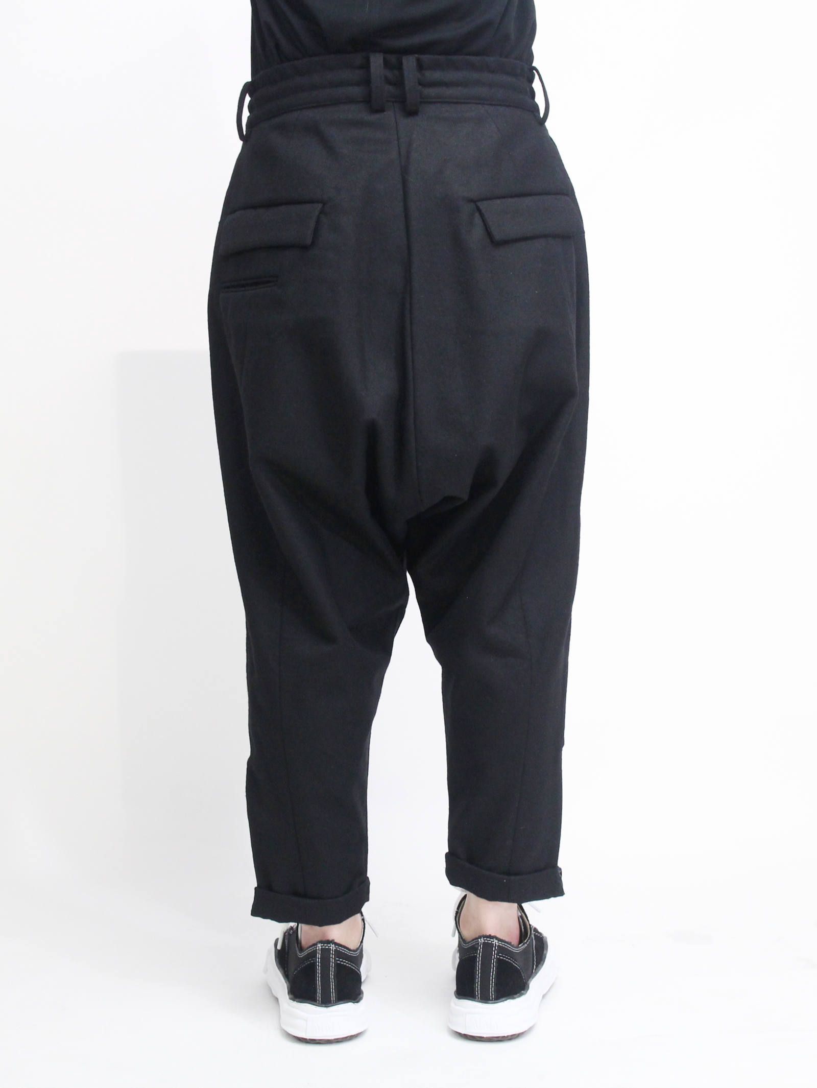 コーティングフラノサルエルパンツ