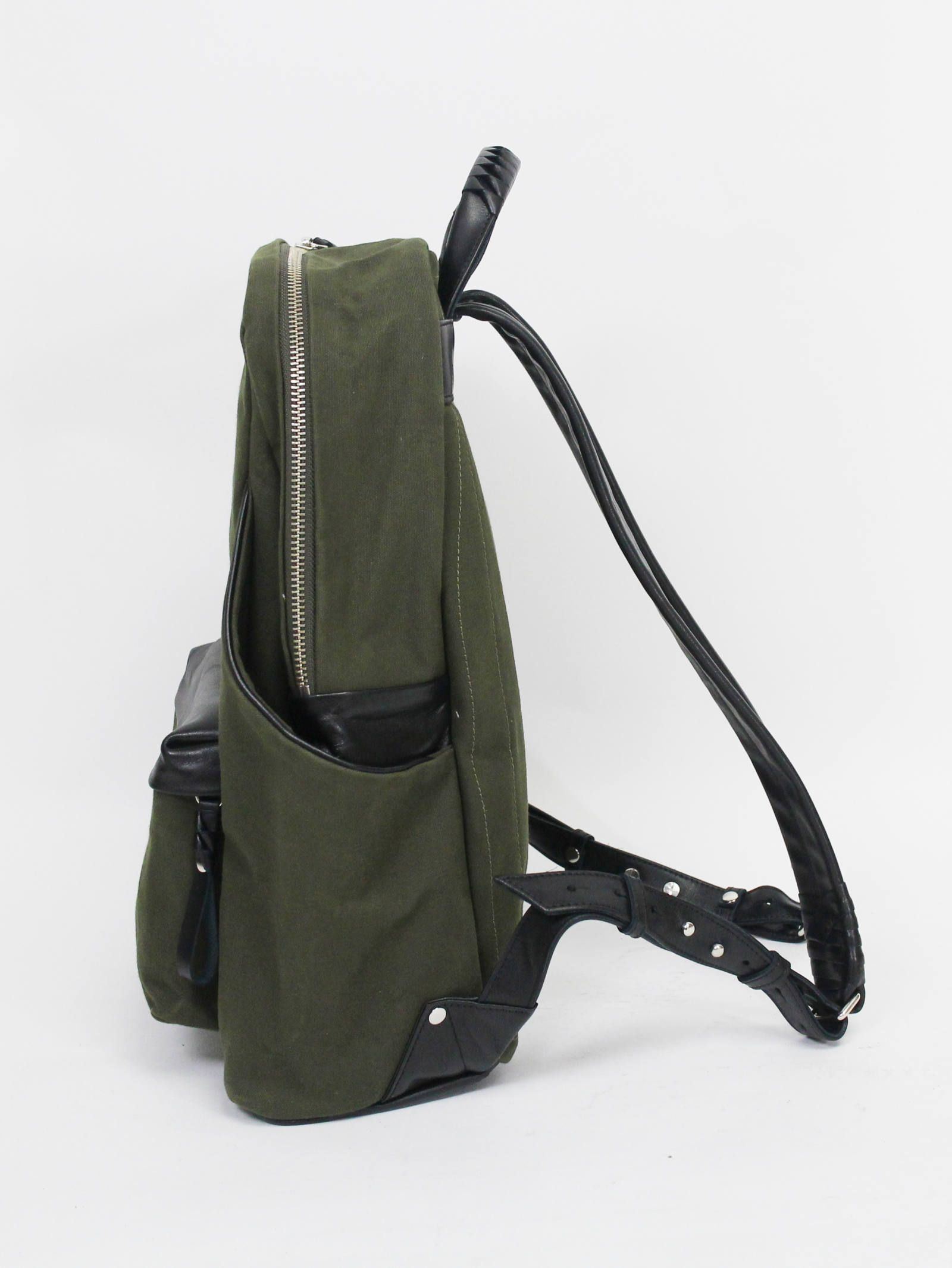 タワーリュック - Tower Ruck Canvas × Cow Leather - KHIKI