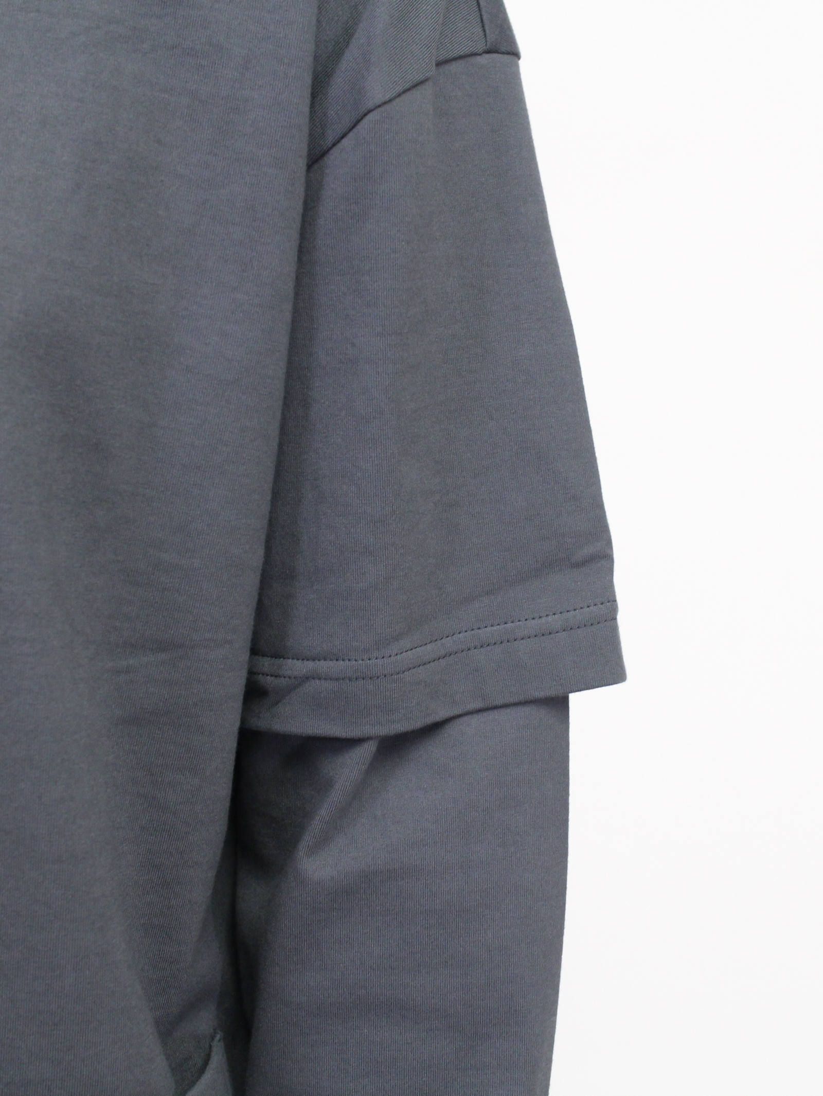 40/-天竺レイヤード長袖カットソー ”GREY"