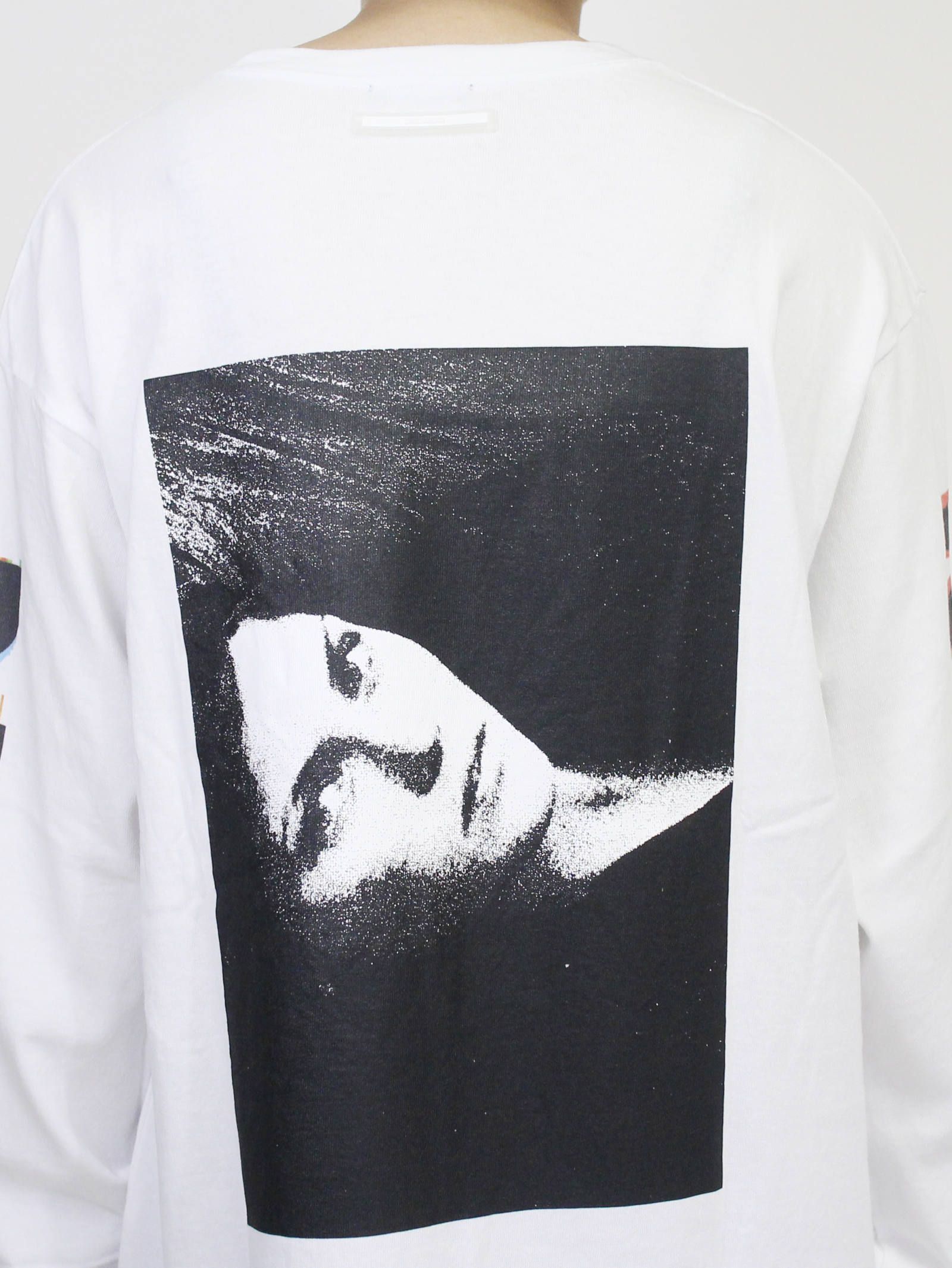 グラフィックプリントロングスリーブT - Graphic Print Long Sleeve Pocket T-shirt WHITE