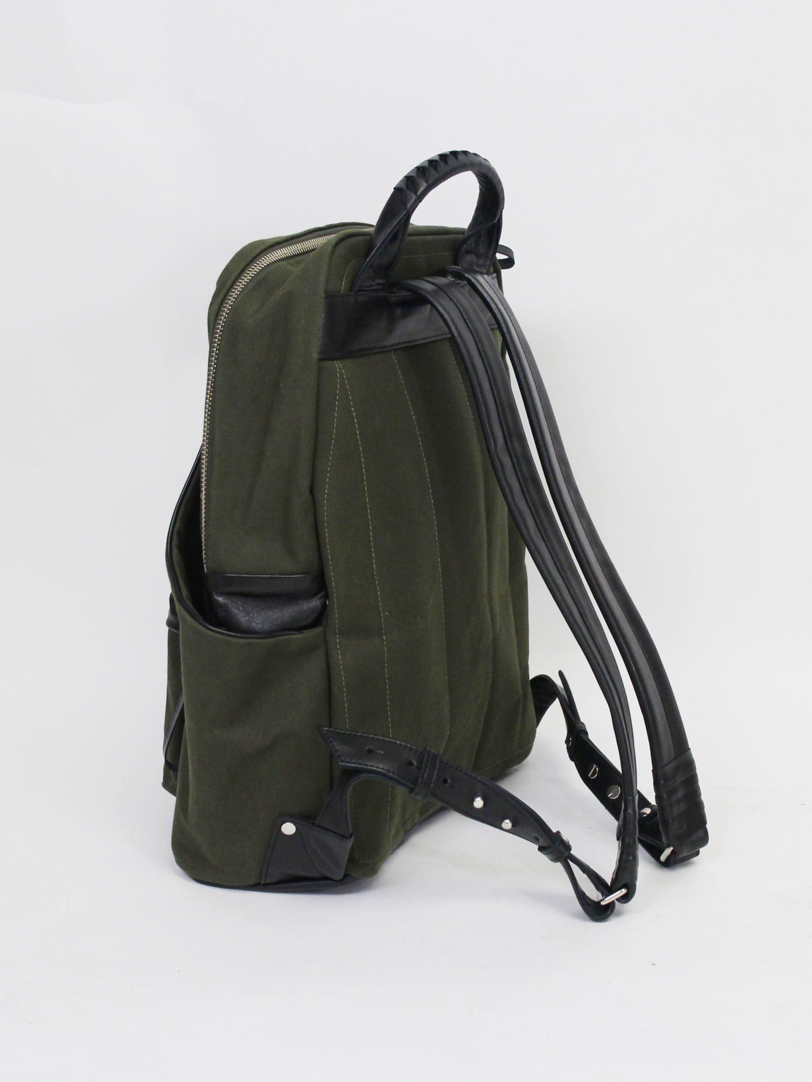タワーリュック - Tower Ruck Canvas × Cow Leather - KHIKI