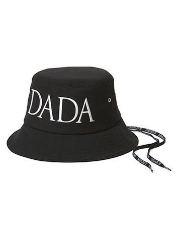 ロゴ刺繍ハット - DADA EMBROIDERY BUCKET HAT - BLACK - Black - 59