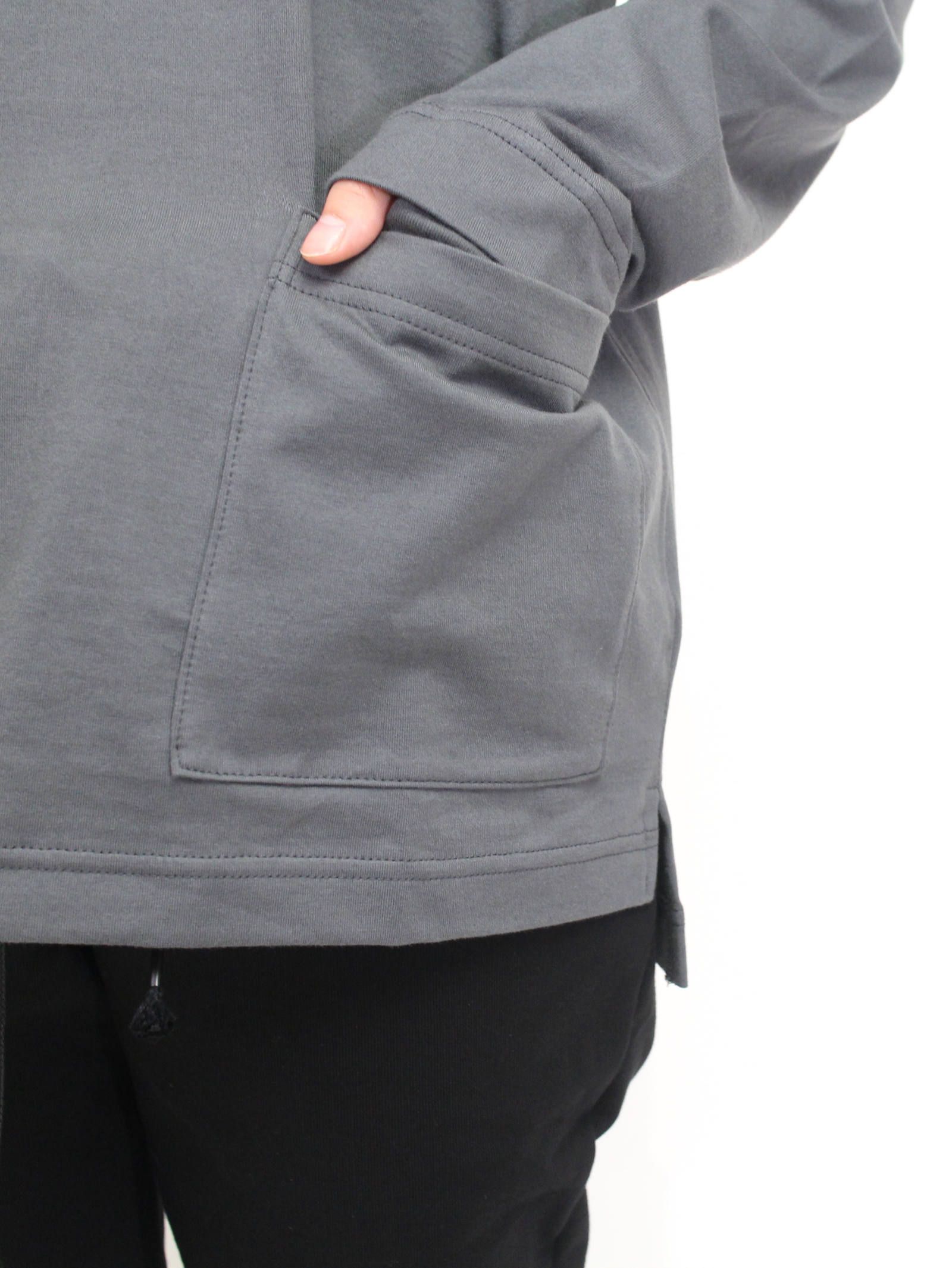 40/-天竺レイヤード長袖カットソー ”GREY"
