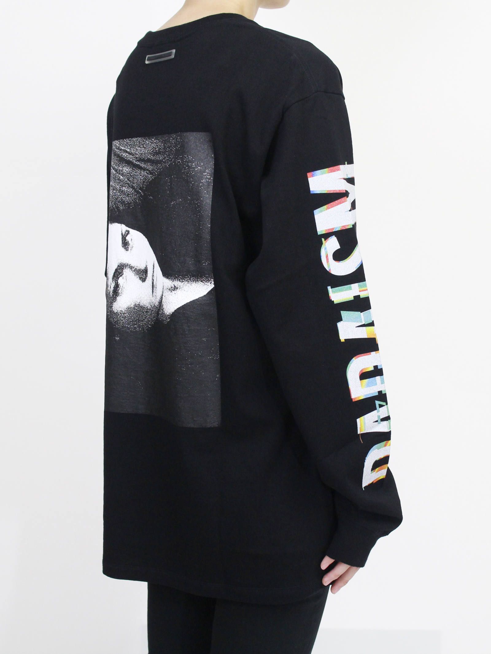 グラフィックプリントロングスリーブT - Graphic Print Long Sleeve Pocket T-shirt BLACK