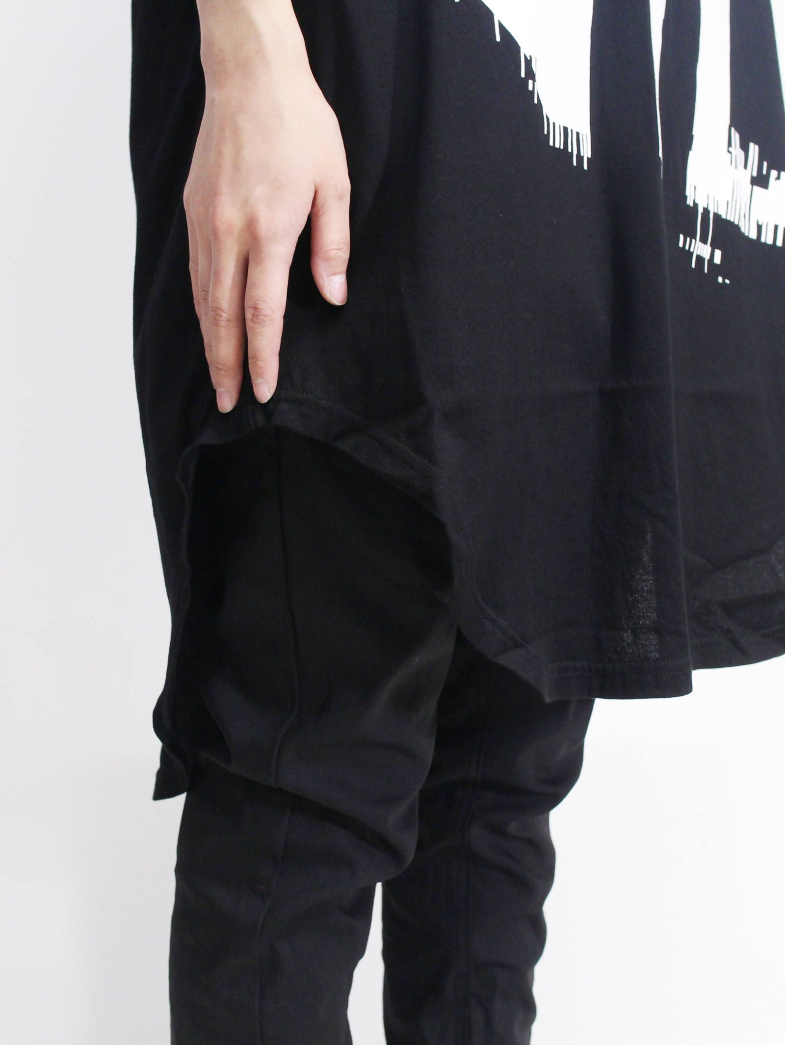 家紋Tシャツ - KAMON ROUND T-SHIRT - BLACK×WHITE