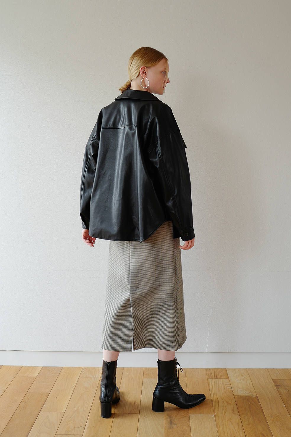 CLANE - FAKE LEATHER SHIRT BLOUSON