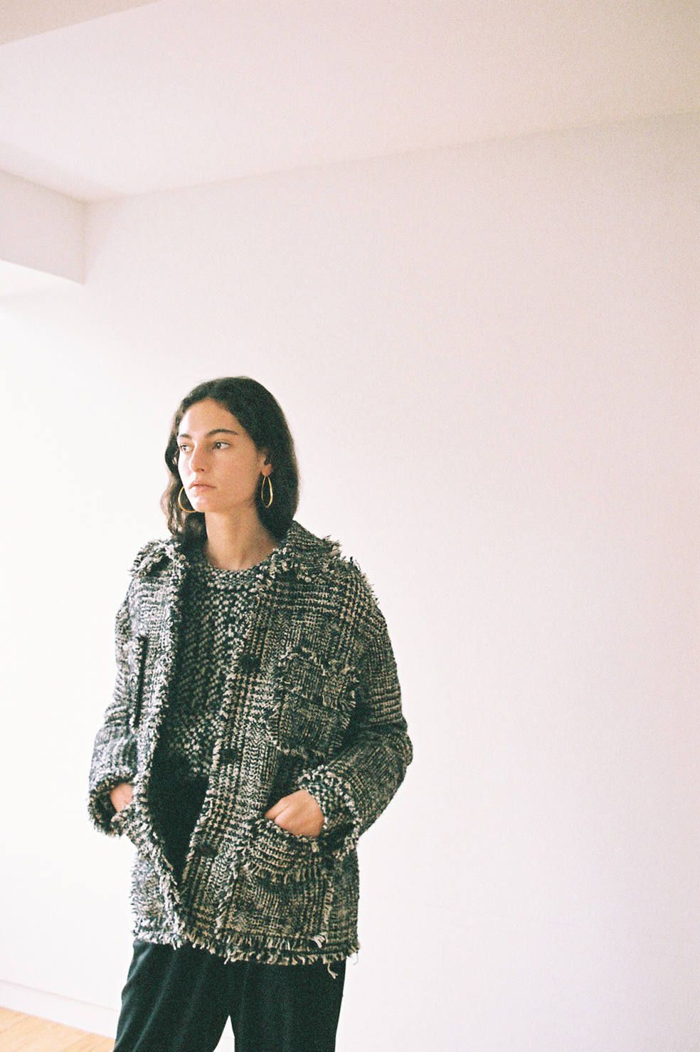 clane MIX TWEED BLOUSONミックス ツイード ブルゾン美品