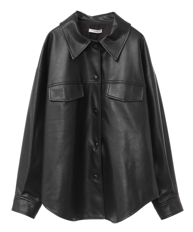 CLANE - フェイクレザーシャツブルゾン - FAKE LEATHER SHIRT BLOUSON 