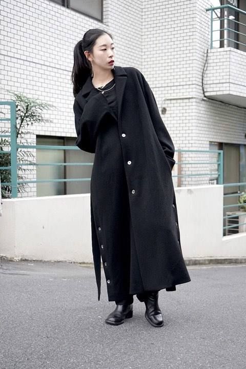 kujaku - 鈴蘭コート - Suzuran Coat BLACK | ADDICT WEB SHOP