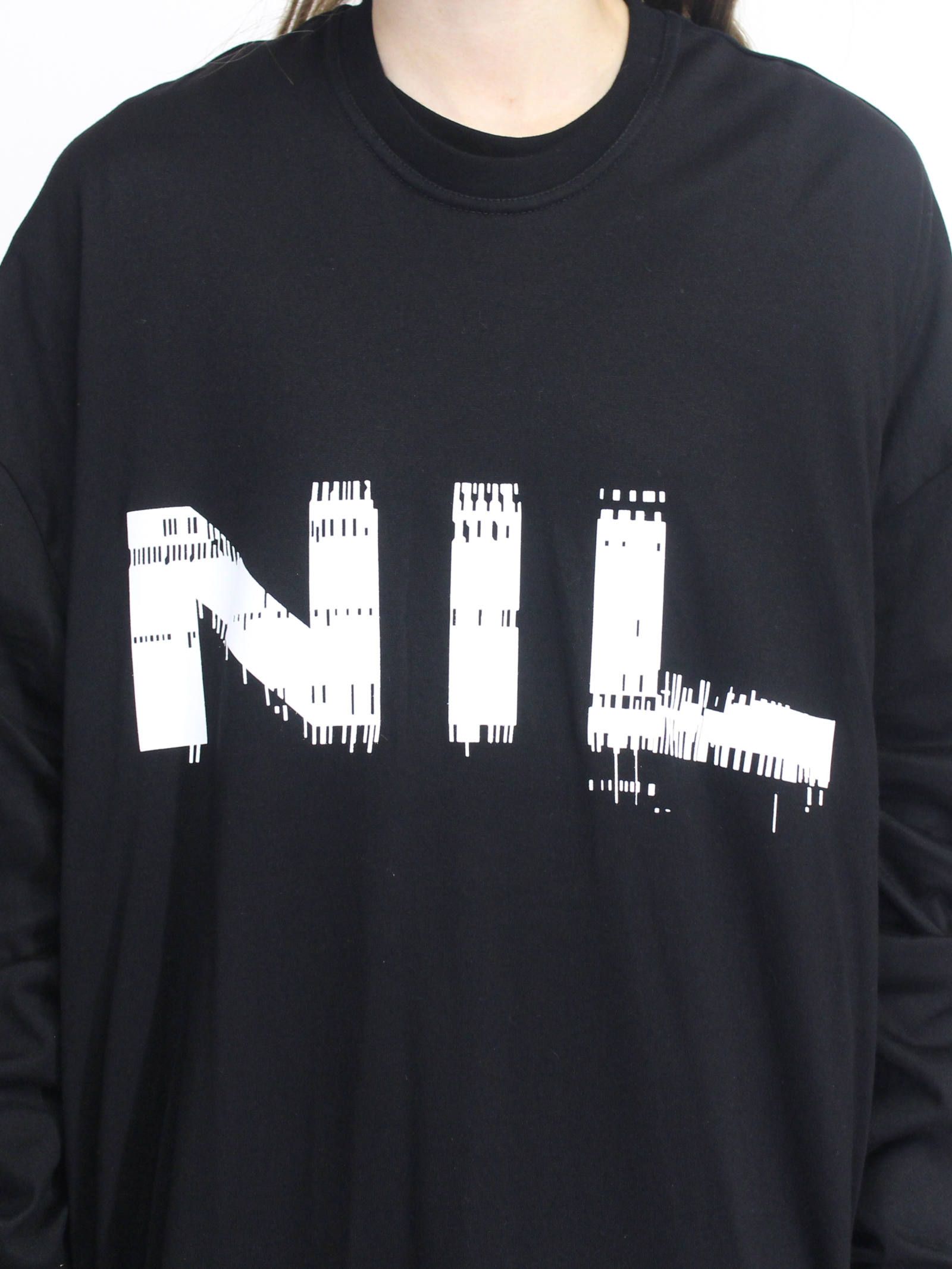 ニルズロングスリーブカットソー - NIL LONG SLLEVE SHIRT / BLACKxWHITE