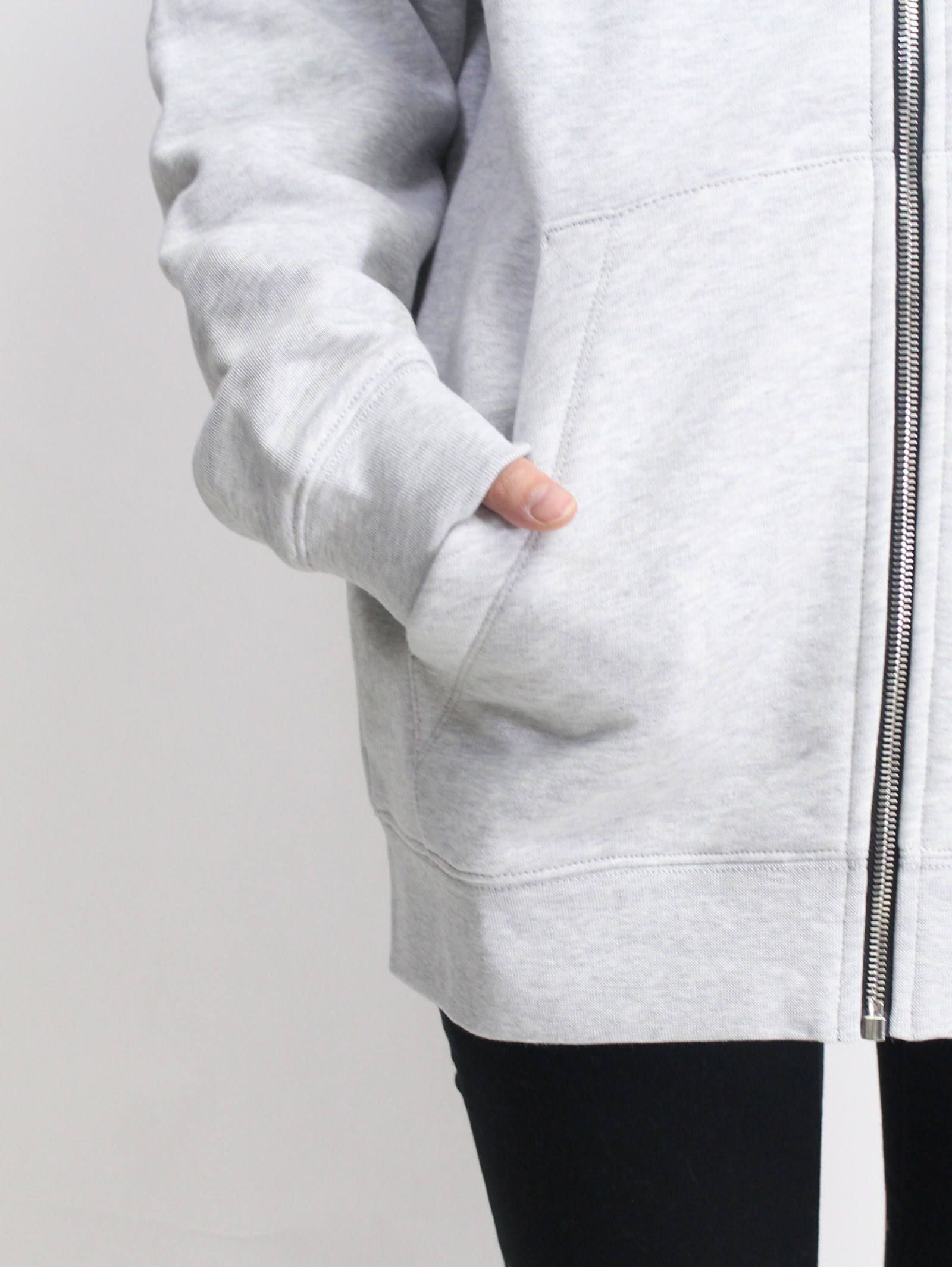 ジップアップフーディ - M.SWEAT - GREY