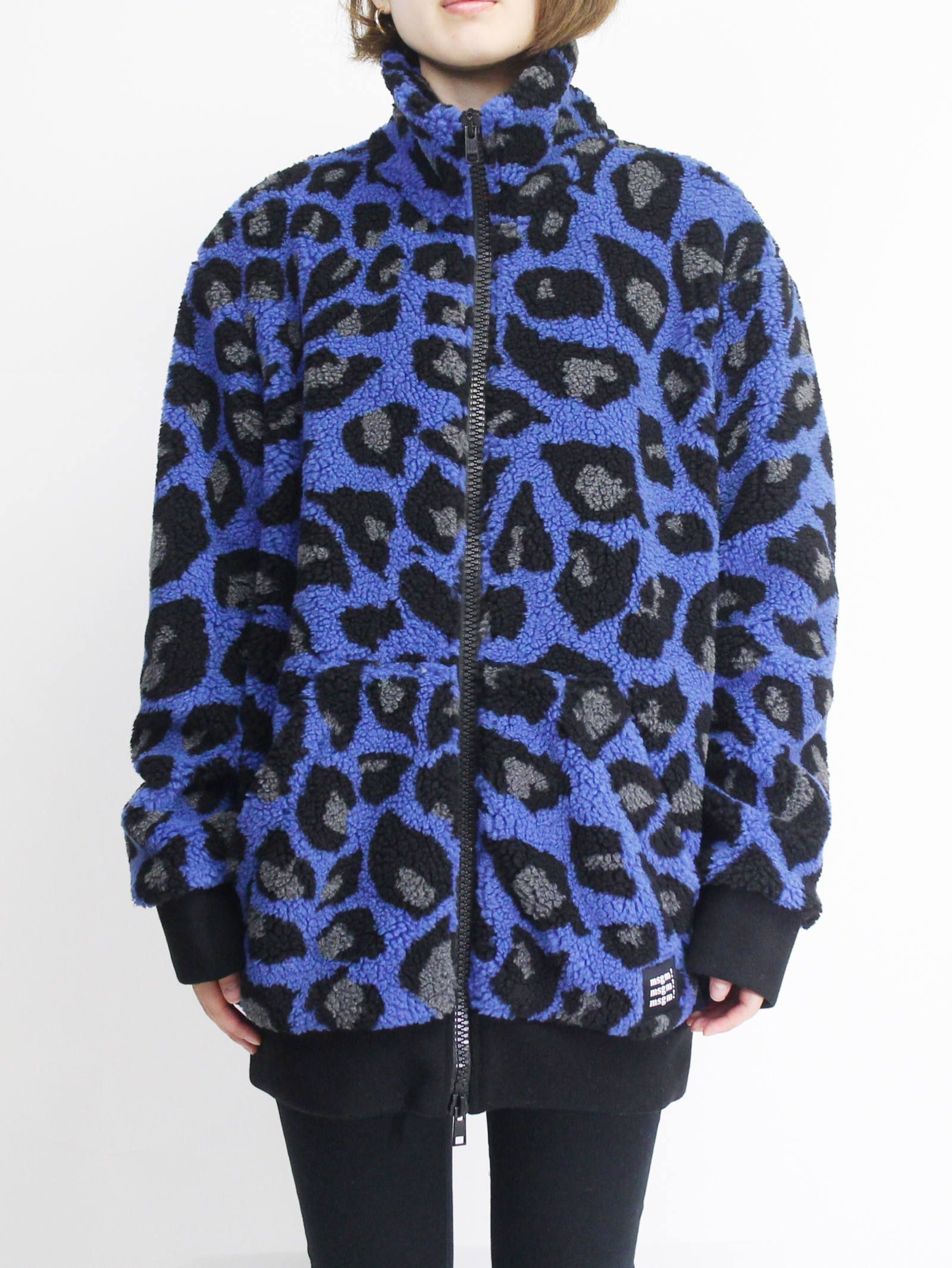 レオパードボアブルゾン - MSGM BOA JK BLUE | ADDICT WEB SHOP