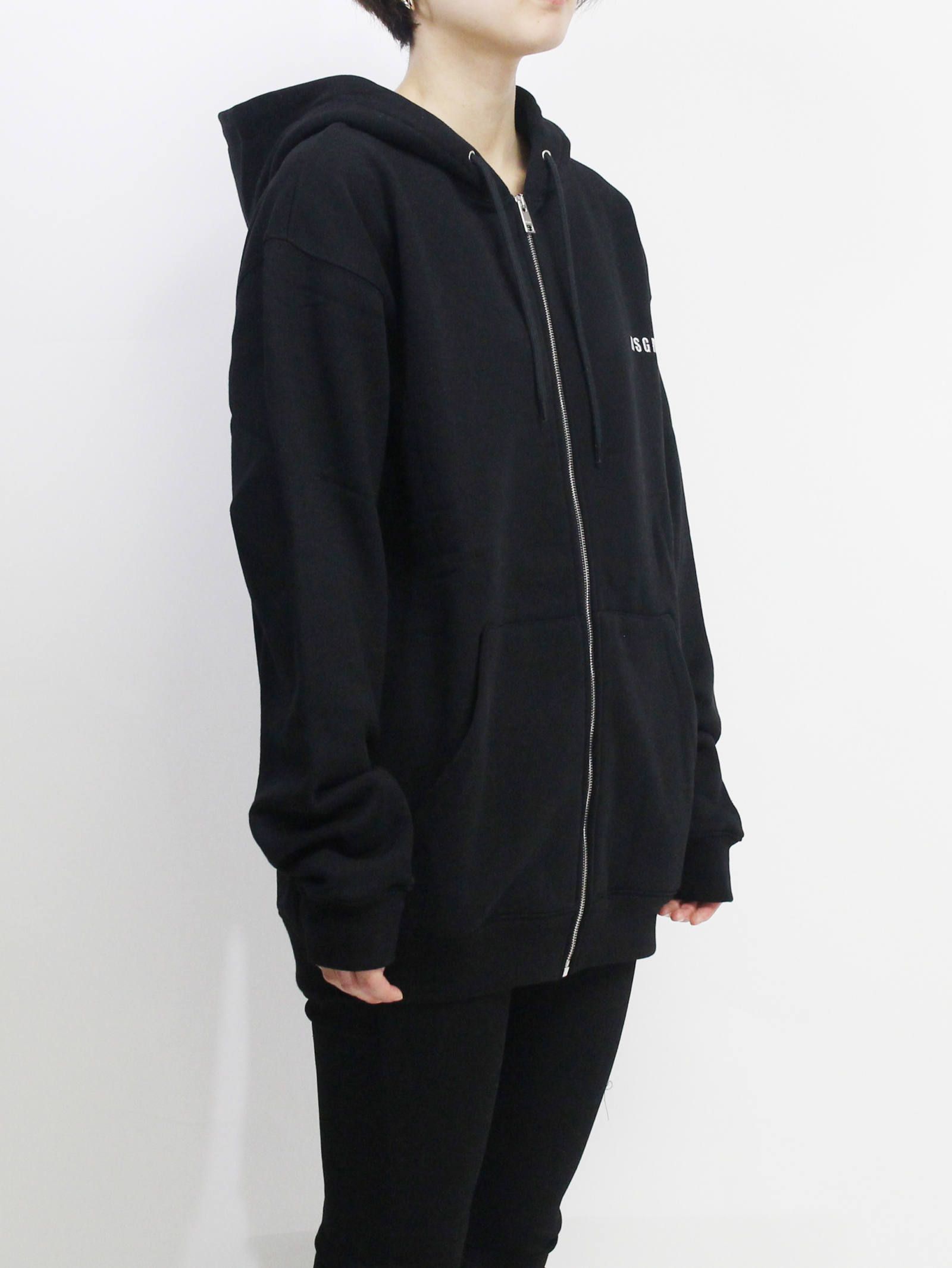 ジップアップフーディ - M.SWEAT - BLACK