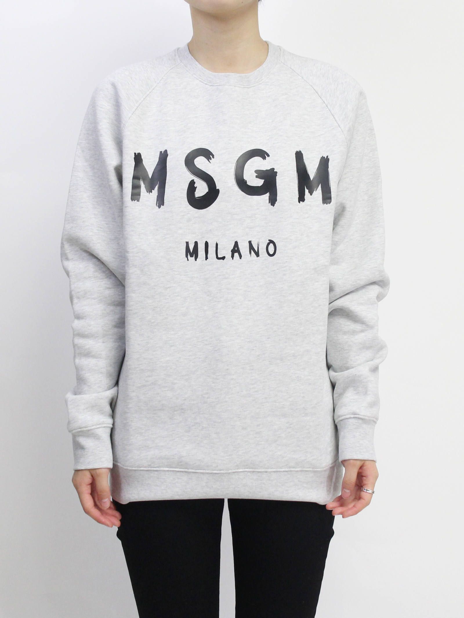 MSGM - ロゴスウェット - MSGM MENS LOGO SWEAT - BLACK | ADDICT WEB SHOP