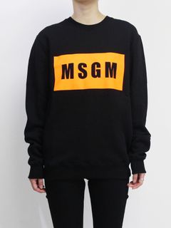 ロゴスウェット - MSGM MENS BOX LOGO T - BLACK