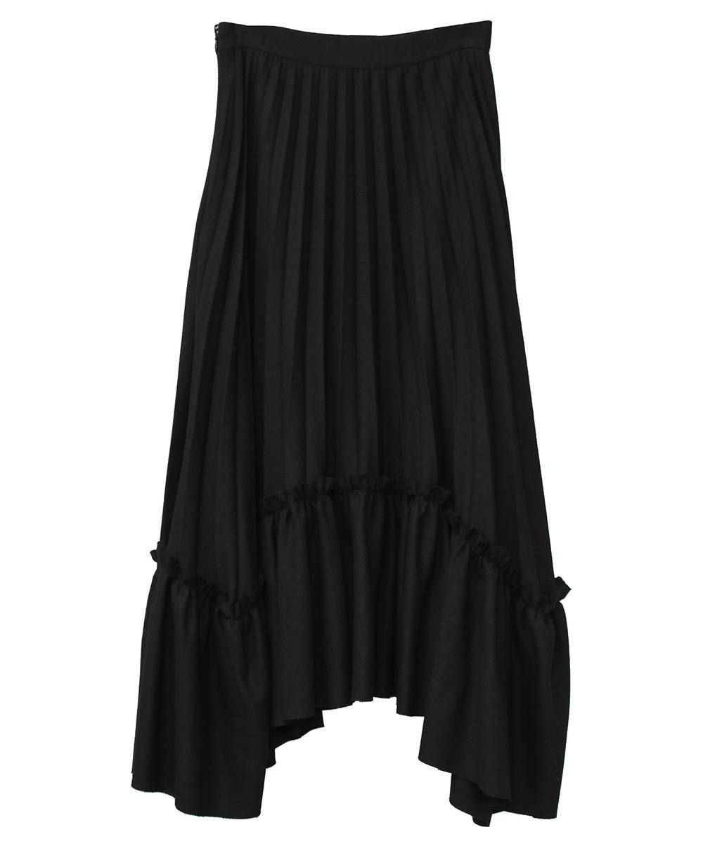 CLANE - フリルプリーツボリュームスカート - FRILL PLEAT VOLUME SKIRT - BLACK | ADDICT WEB  SHOP