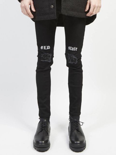 【山下智久着用】 EXフィットロゴクラッシュデニム