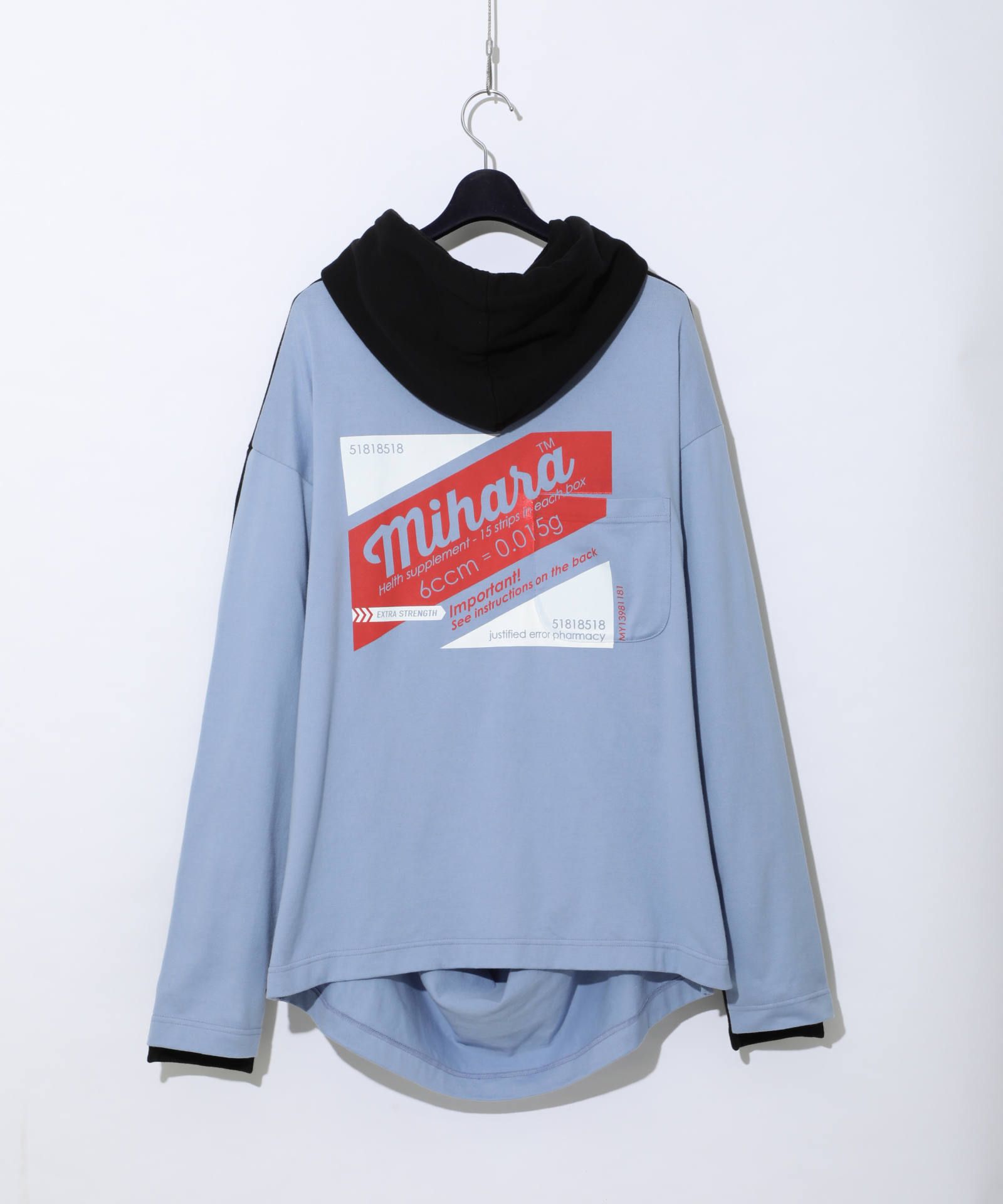 diskunion コラボ ダブルフロントフーディ - double front hoodie - black