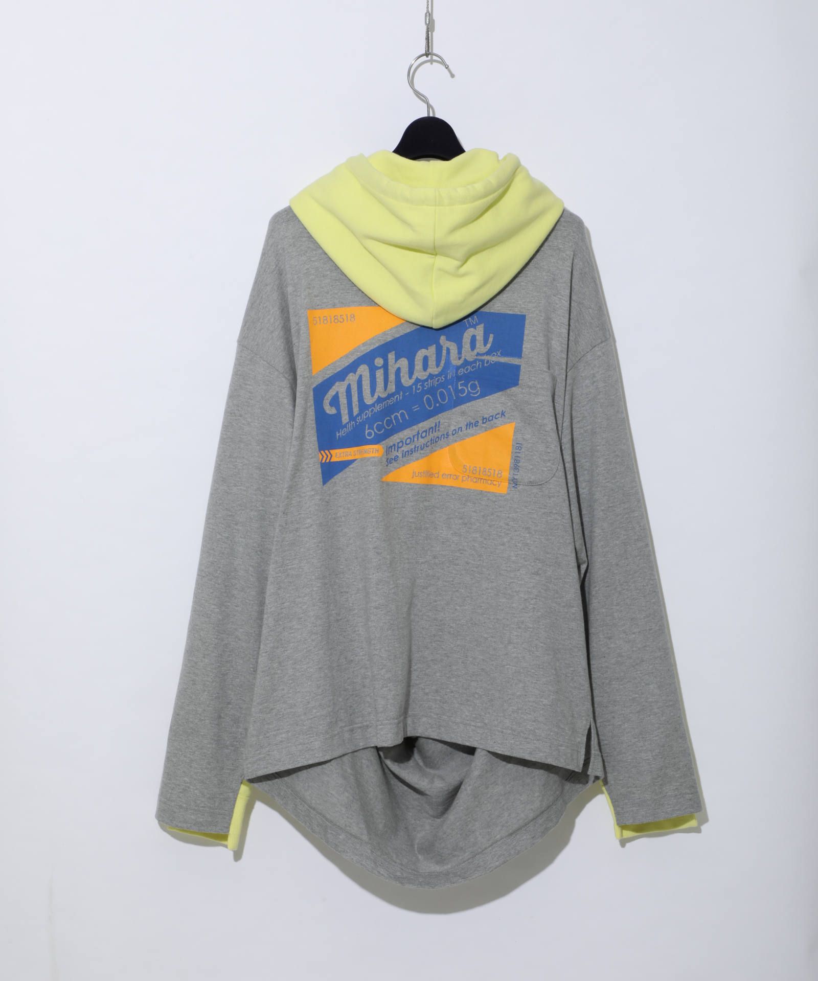 diskunion コラボ ダブルフロントフーディ - double front hoodie - yellow