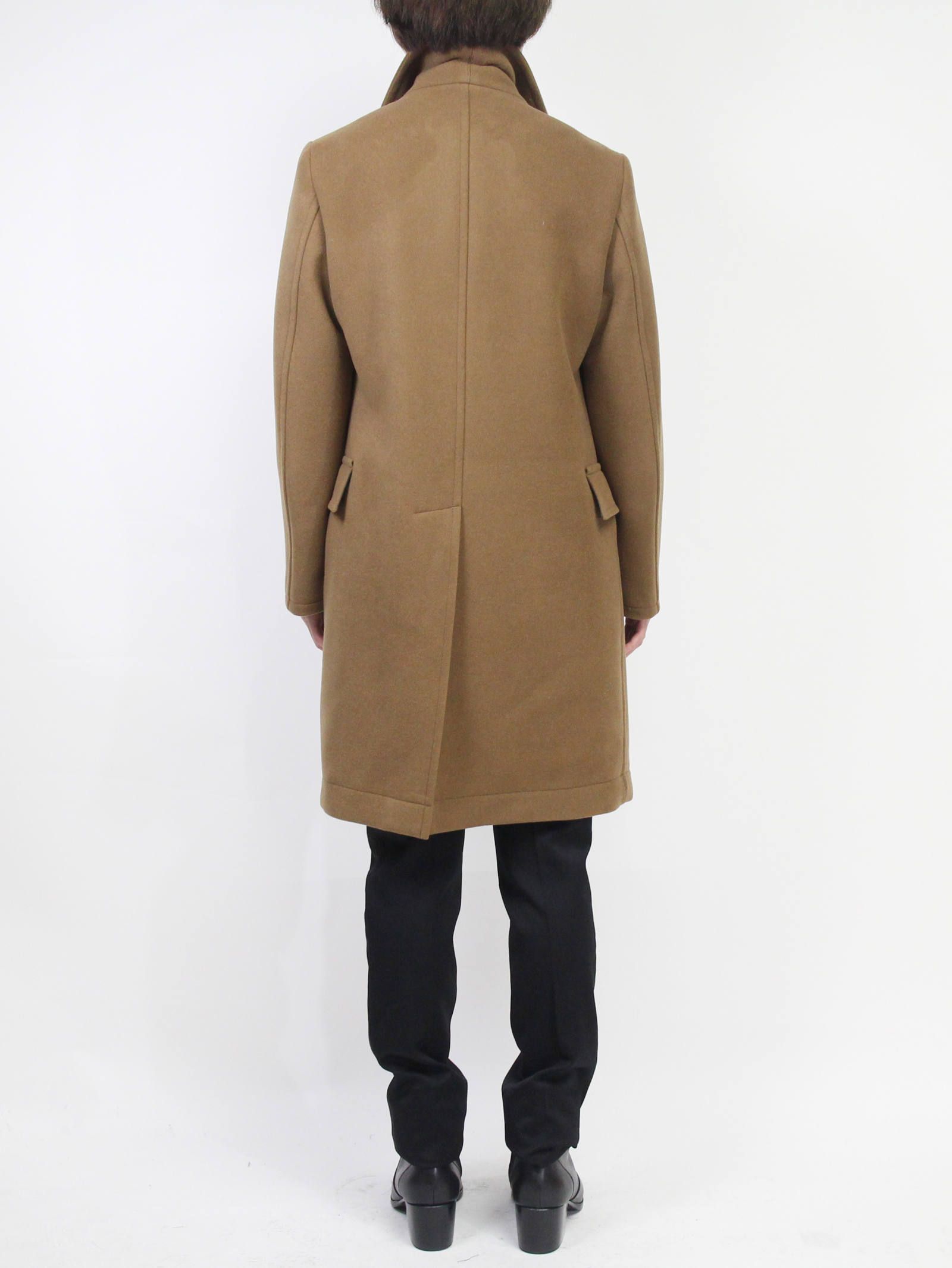 ANSNAM - タスマニアウールロングピーコート - BLACK | ADDICT WEB SHOP