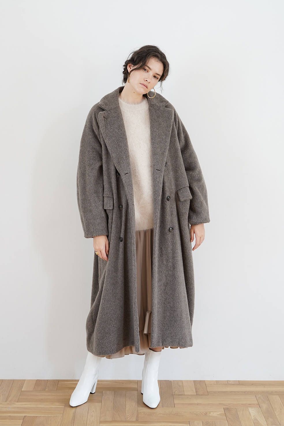 CLANE - ダブルウールロングコート - DOUBLE WOOL LONG COAT IVORY