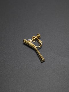 【片耳用】 バトンイヤリング サイズM - P107 - GOLD