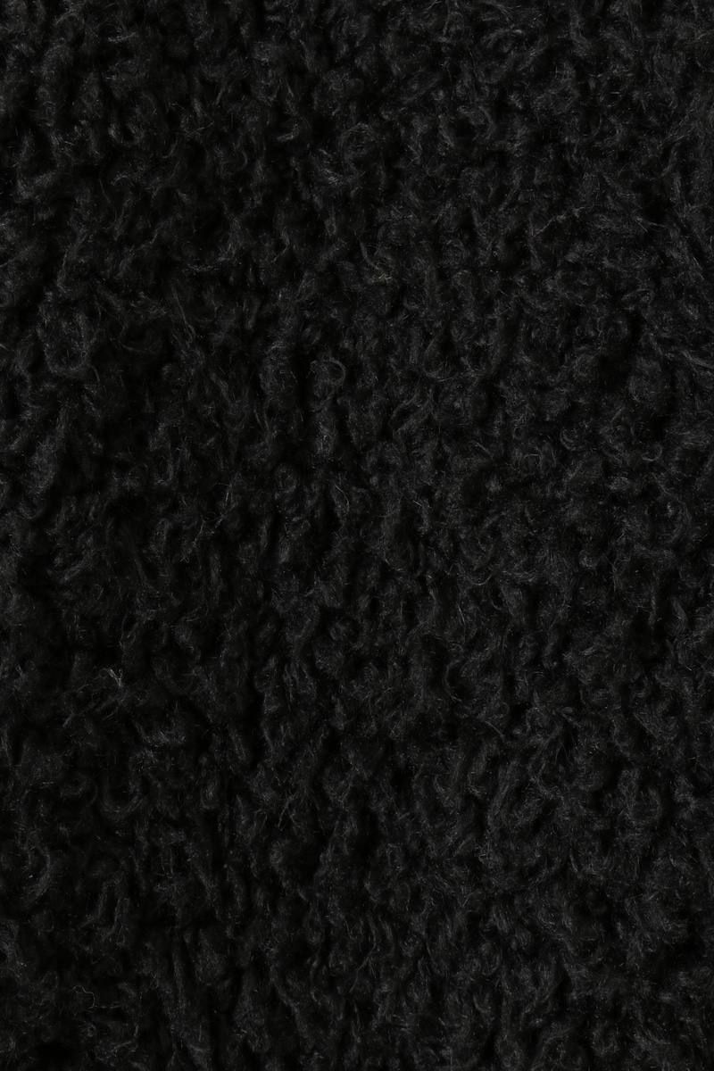 カールファーコート -  CURL LICO FUR COAT - BLACK