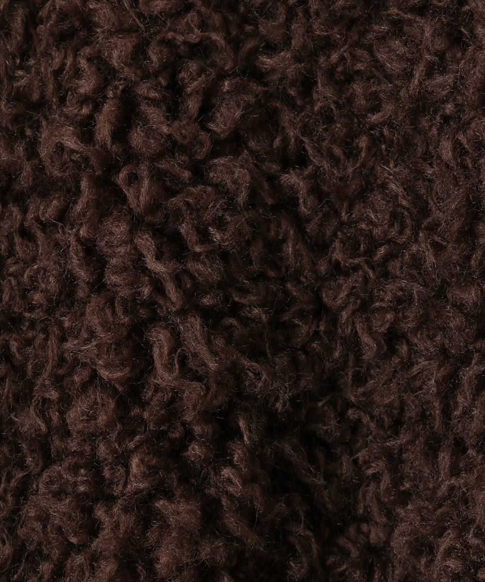 カールファーコート -  CURL LICO FUR COAT - BROWN
