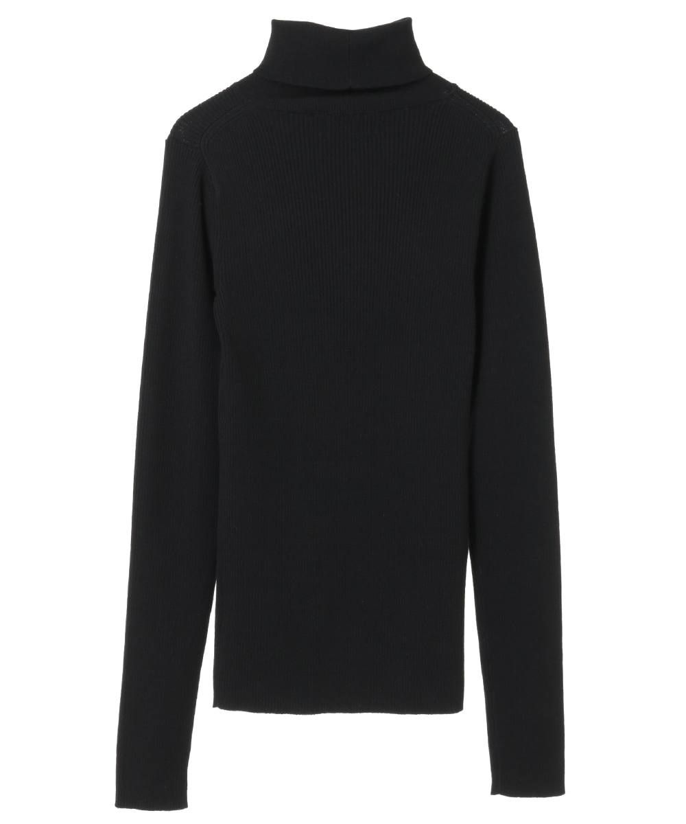 CLANE - タートルリブニットトップス - TURTLE RIB KNIT TOPS BLACK