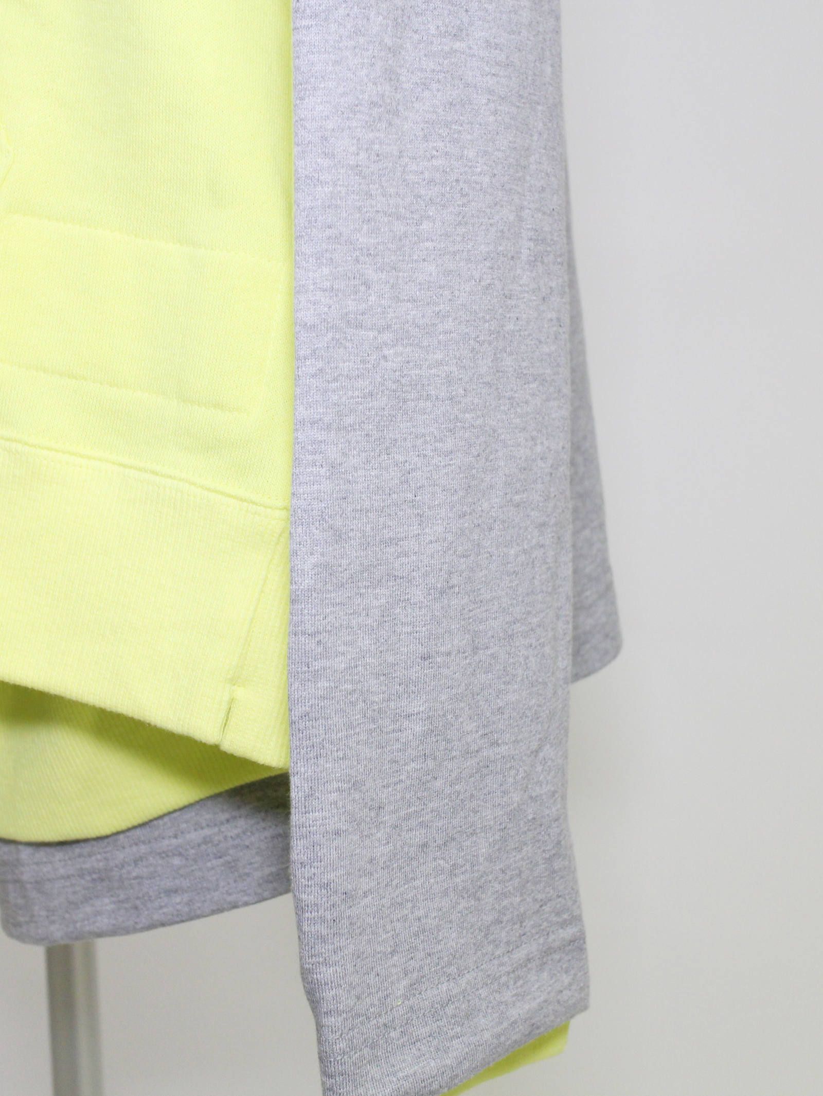 diskunion コラボ ダブルフロントフーディ - double front hoodie - yellow