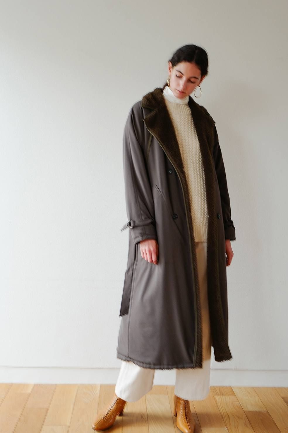 19AW/REVERSIBLE MILITARY LONG COAT/リバーシブルコート/2