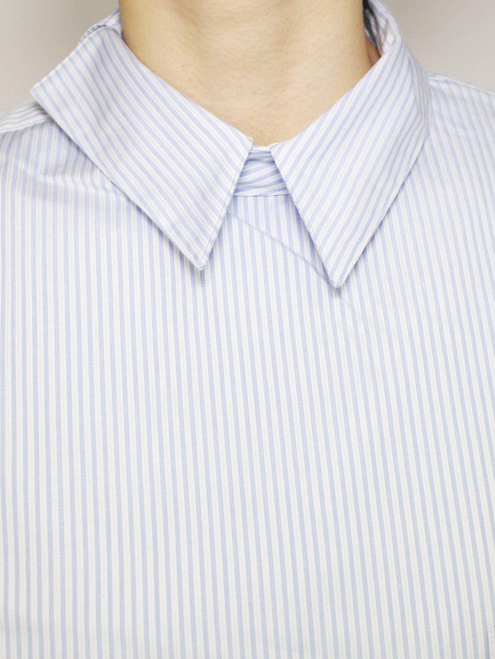 クロスオーバーロングスリーブオフィサー - CROSSOVER LONG SLEEVE OFFICER SHIRTS - BLUE