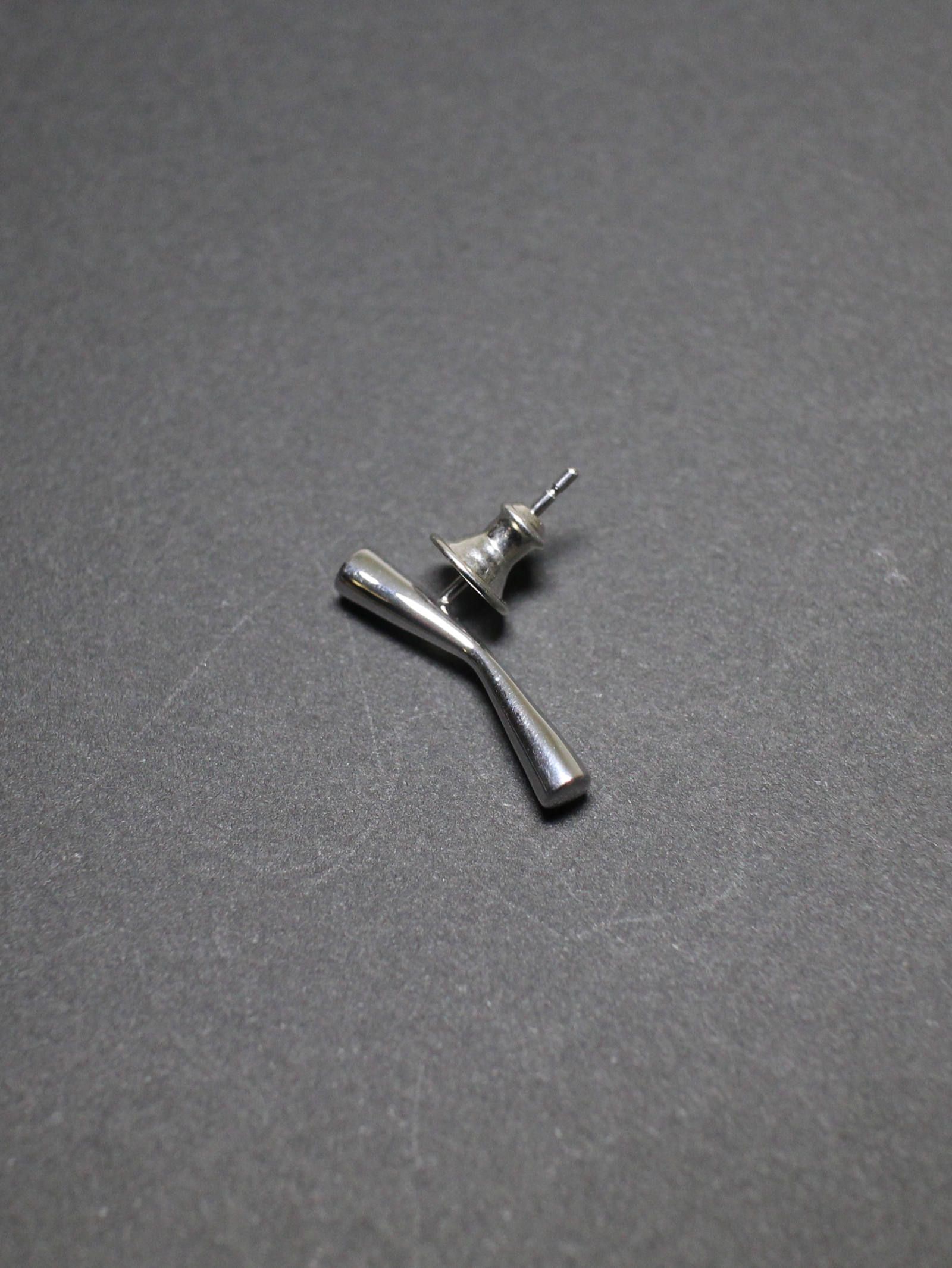 【両耳用】 バトンピアス / サイズS - P107 - SILVER