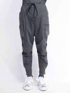 撥水ストレッチギャザータクティカルパンツ - GREY