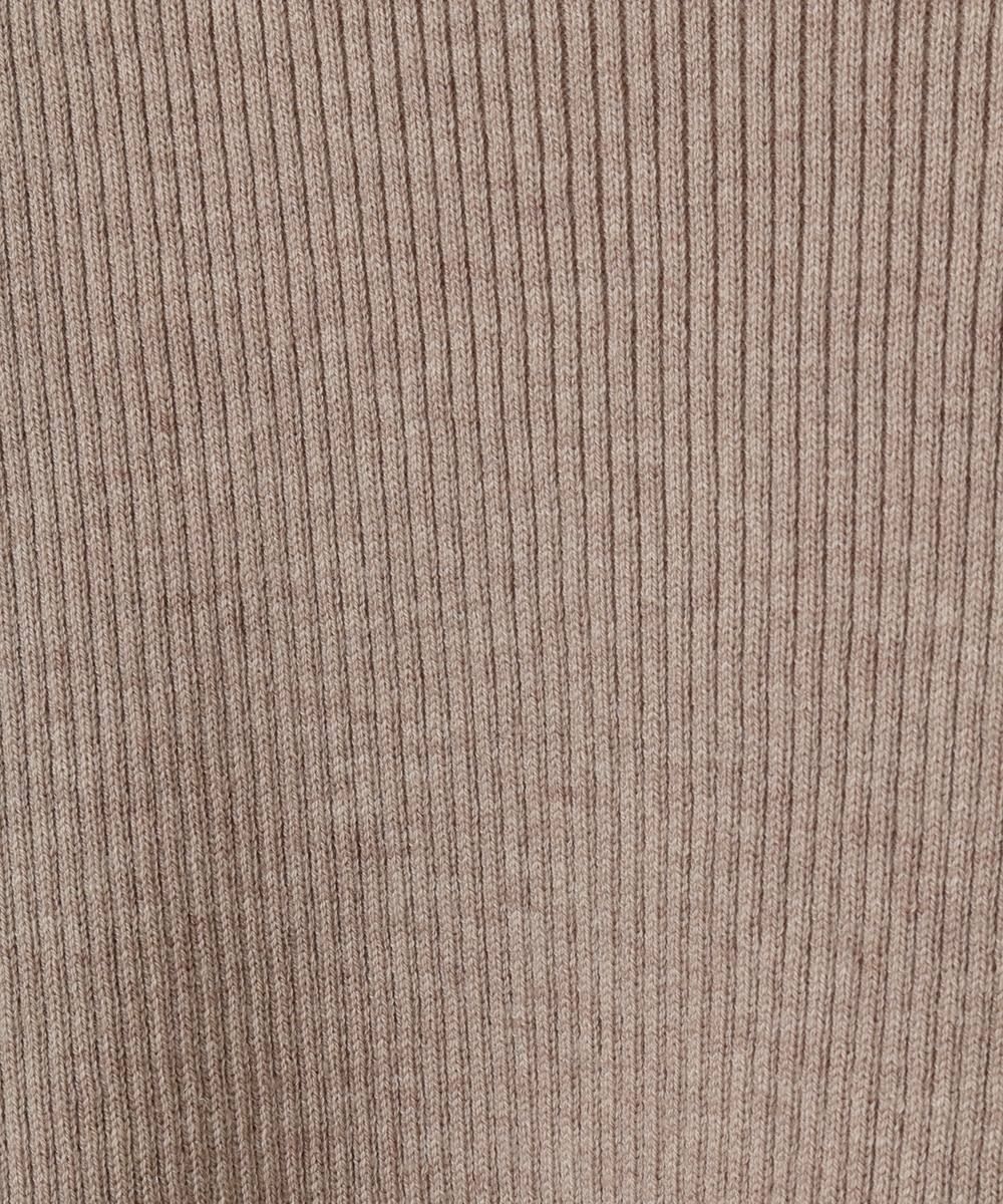 タートルリブニットトップス - TURTLE RIB KNIT TOPS BEIGE