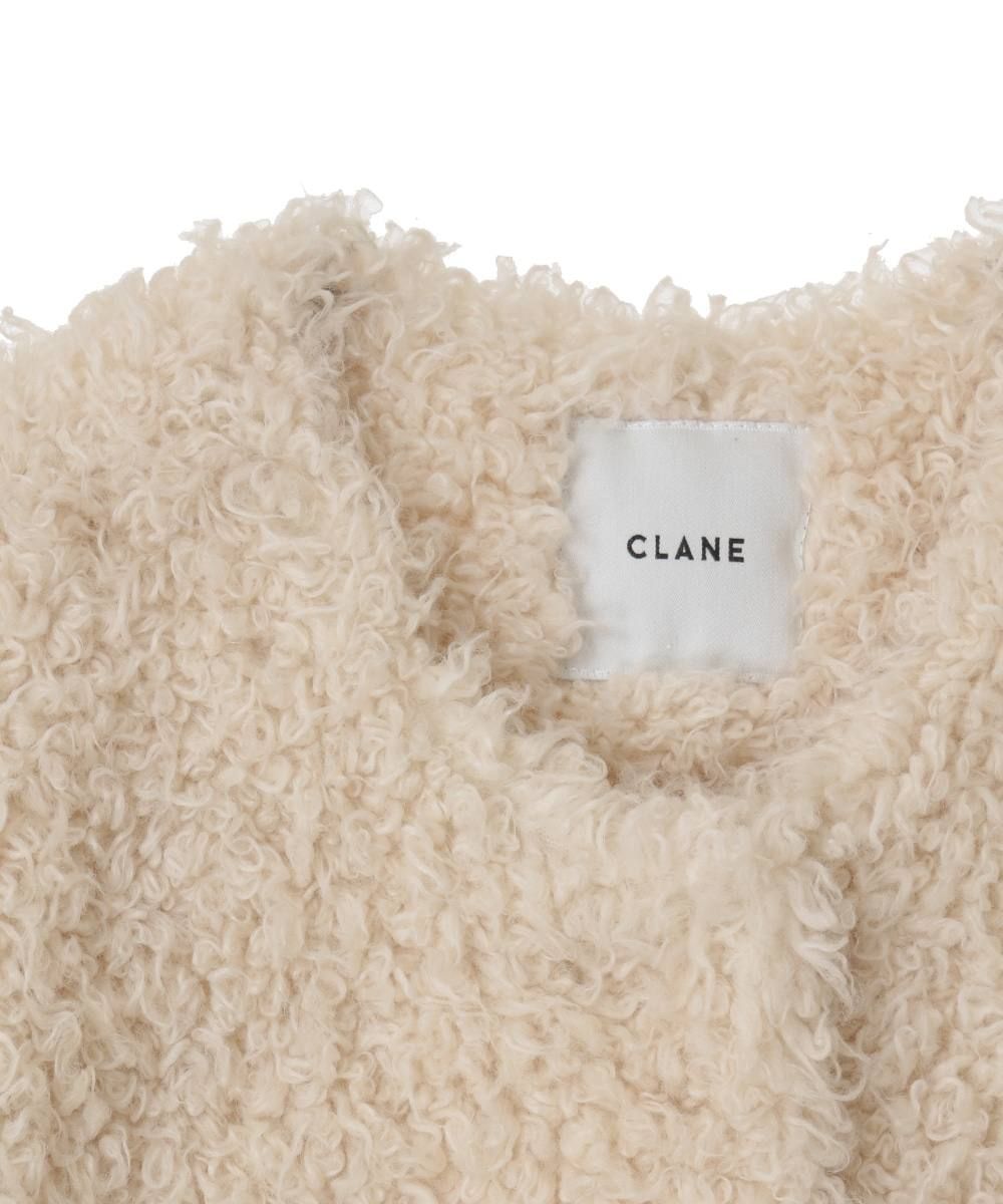 CLANE - カールファーコート - CURL LICO FUR COAT - IVORY | ADDICT