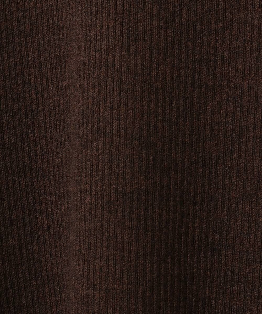 タートルリブニットトップス - TURTLE RIB KNIT TOPS BROWN