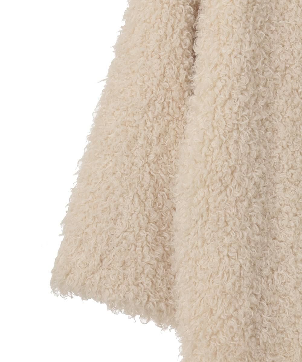 カールファーコート -  CURL LICO FUR COAT - IVORY