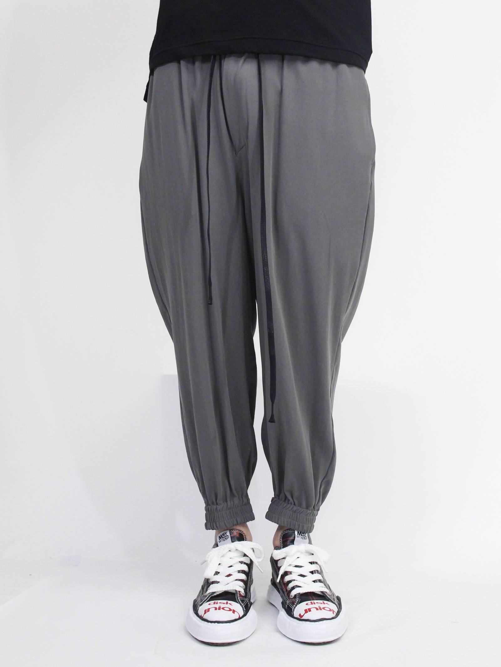 強撚二重織カフパンツ - GREY