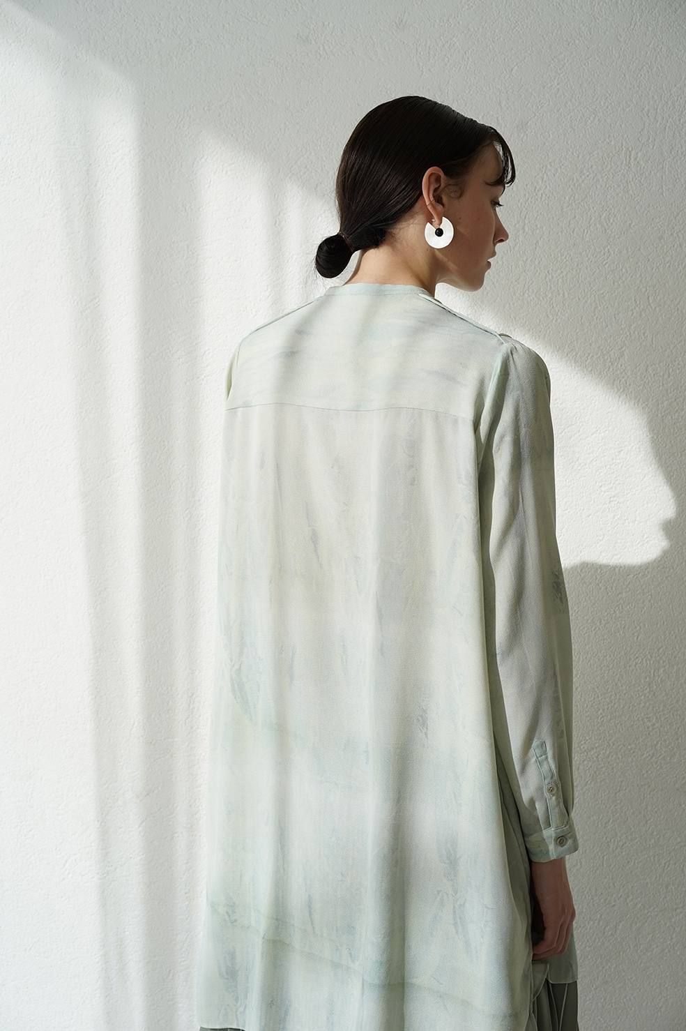 CLANE - プリントロングシャツ - TINT EBRU SHIRT - MINT | ADDICT WEB ...