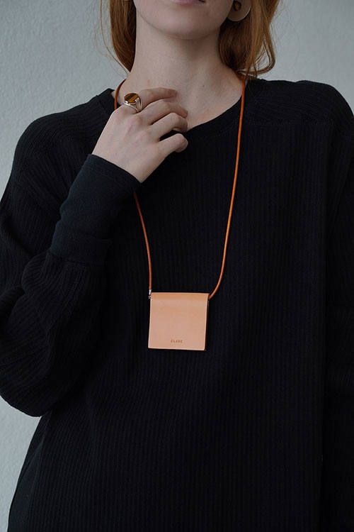 CLANE - ミラー付きネックレス - SMALL MIRROR LEATHER NECKLACE | ADDICT WEB SHOP
