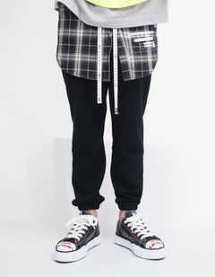 シャツドッキングパンツ - shirt docking pants - A04PT592 - BLACK
