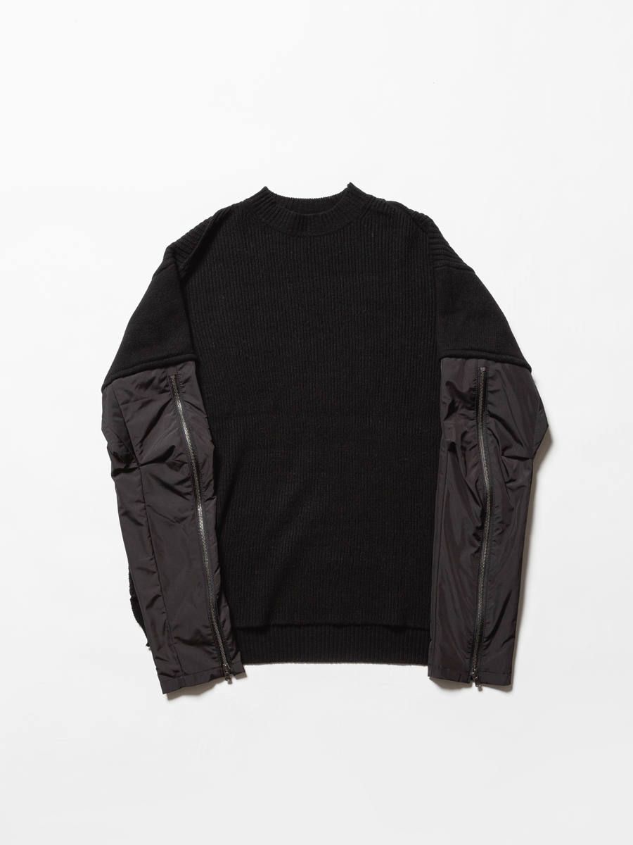 コンビネーションプルオーバー  - BLACK