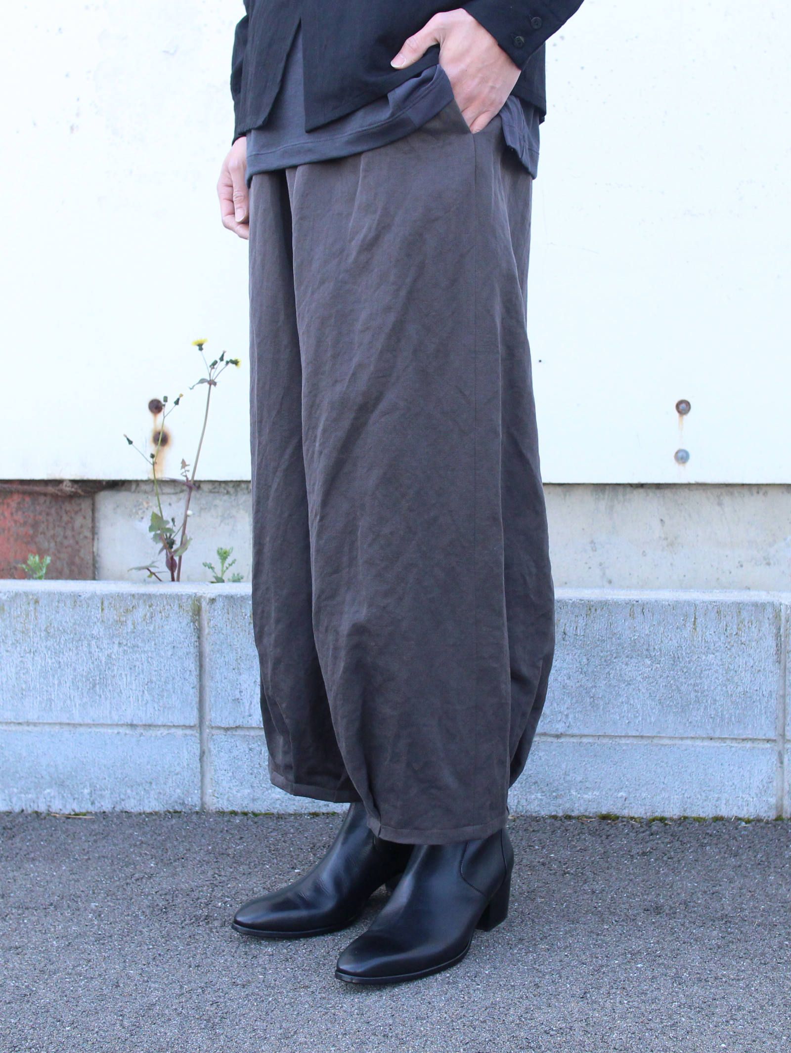 kujaku - 【2020SS】 藤パンツ - fuji pants - CHARCOAL | ADDICT WEB SHOP