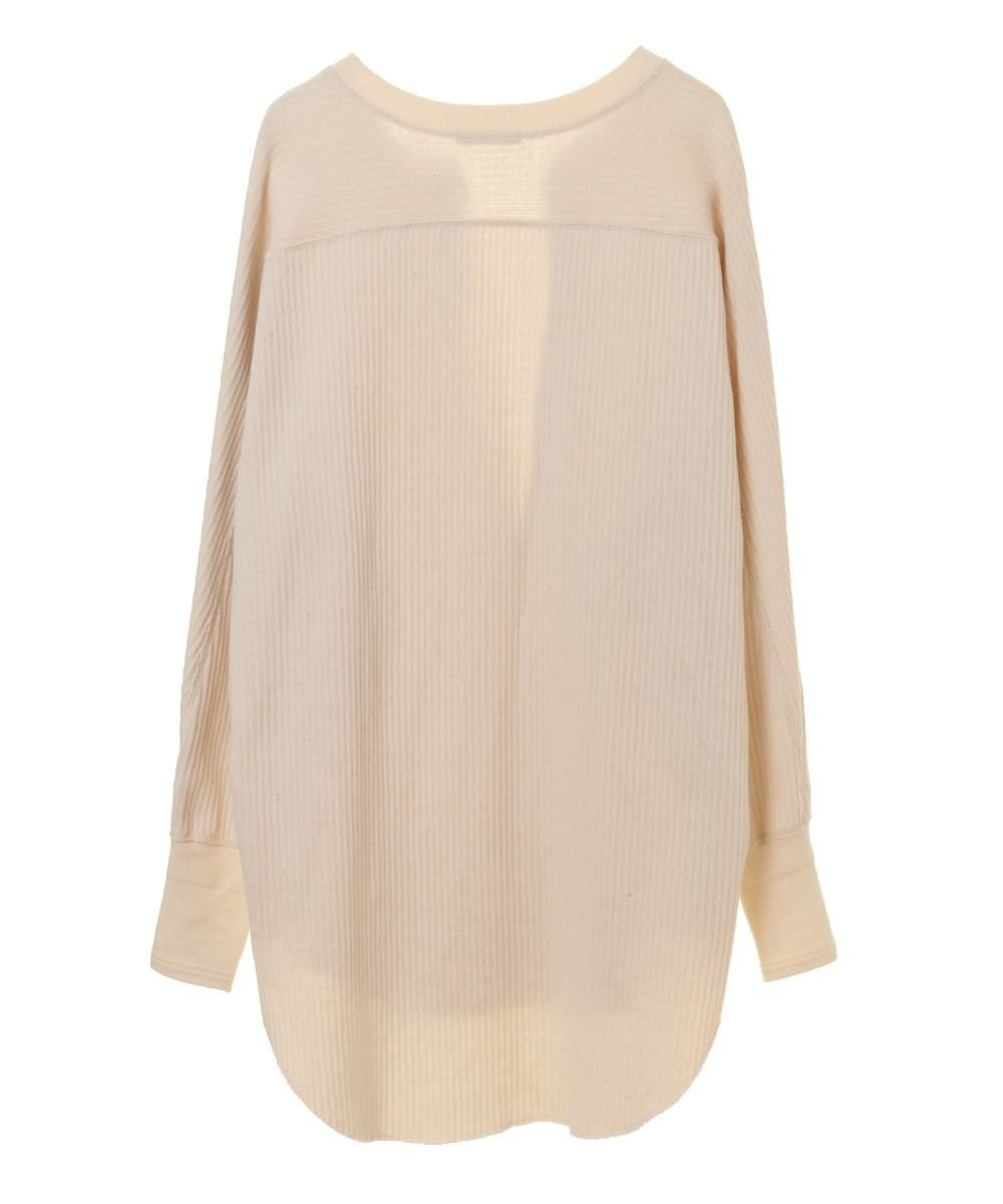 CLANE - ヘビーリブネックトップス - HEAVY RIB V NECK TOPS - IVORY