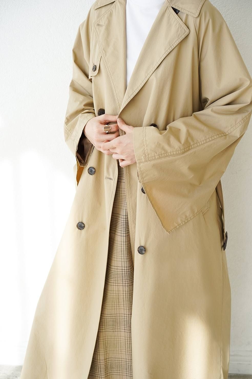 CLANE♡BACK FRILL SLEEVE TRENCH COAT - トレンチコート