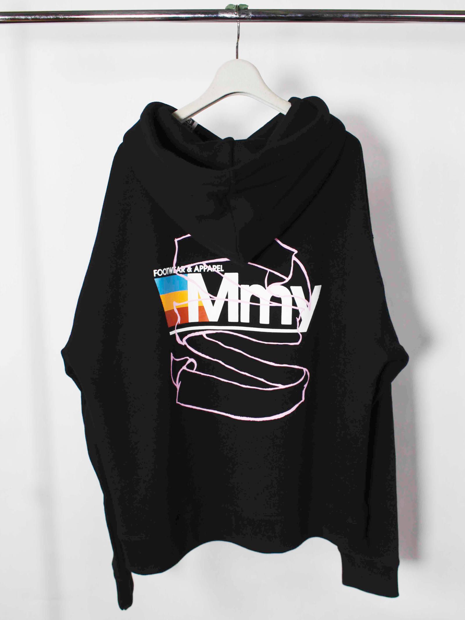 プリントフーディー - watches  printed hoodie BLACK