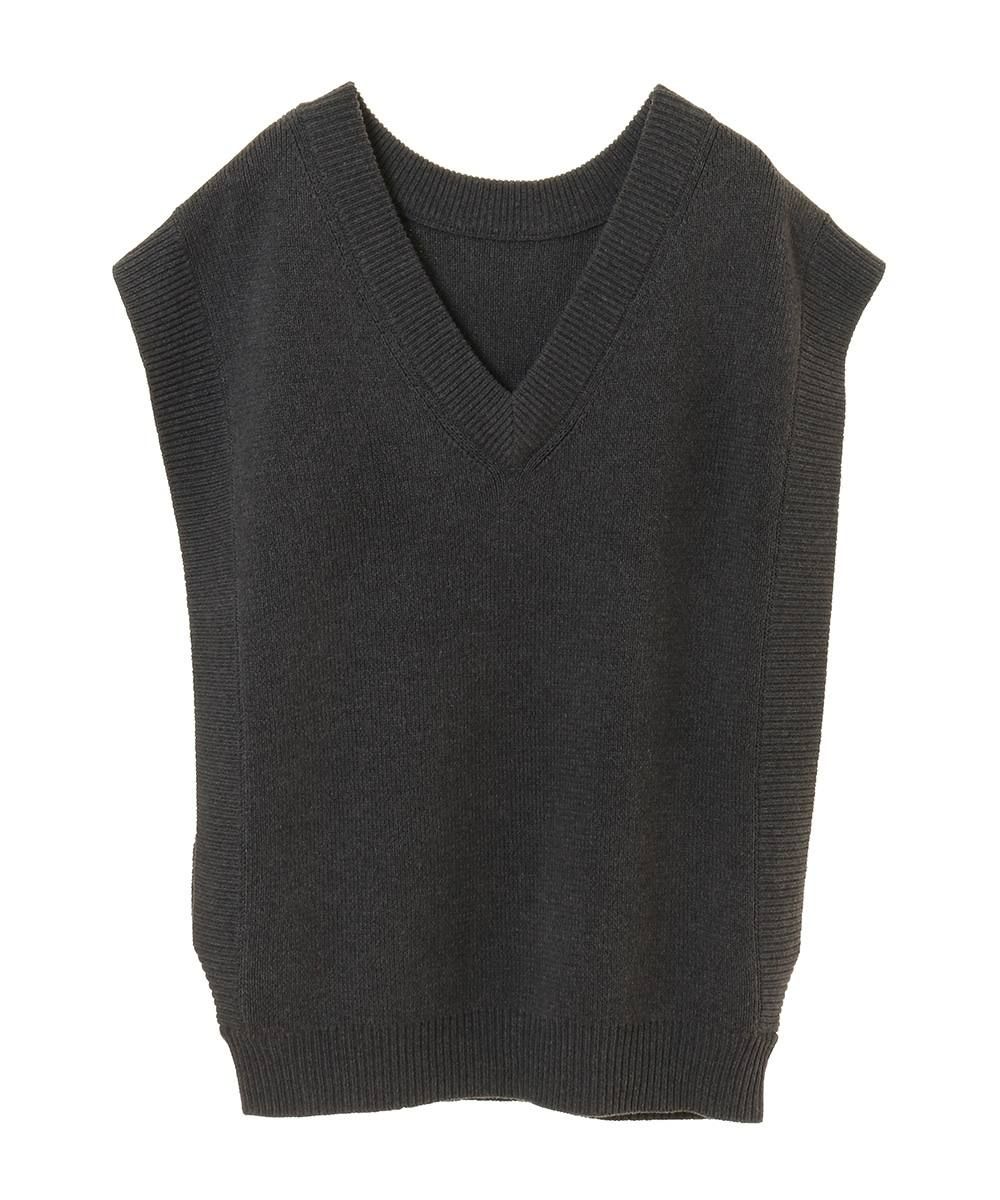 CLANE - ダブルフェイスニットベスト - W FACE KNIT VEST -IVORY | ADDICT WEB SHOP